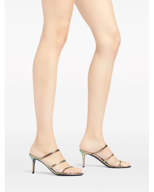 Giuseppe Zanotti Metallic Alimha 70Mm Leather Sandals