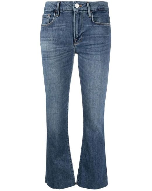 Jean Le Crop À Coupe Bootcut FRAME en coloris Blue