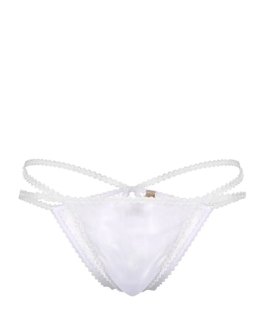 Bragas Mafalda con múltiples tiras Isosceles de color White