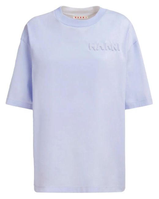 T-Shirt À Logo Embossé Marni en coloris Blue