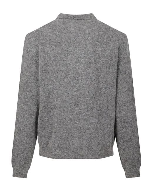 sunflower Gray Polo-Neck Wool Sweater for men
