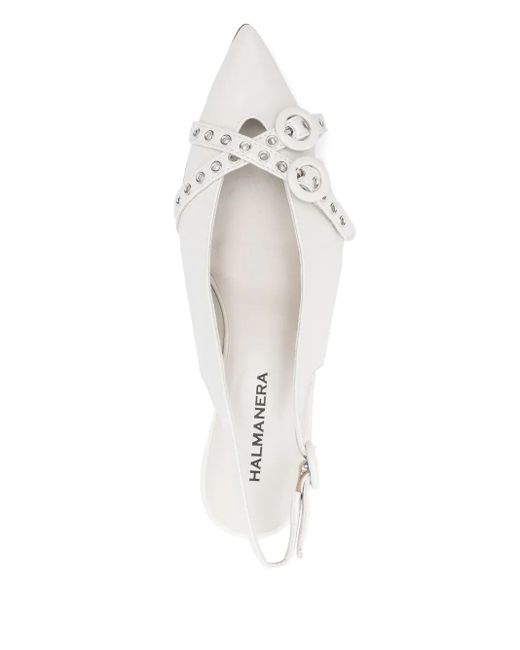 Halmanera 40 Mm Fede Pumps in het White