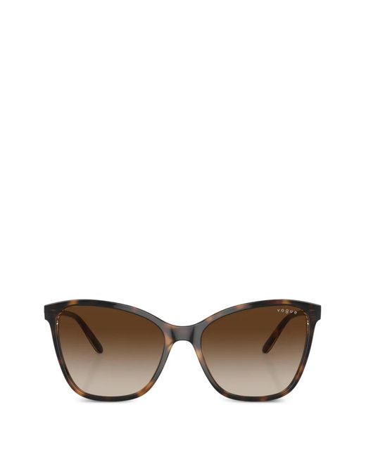 Vogue Eyewear Brown Tortoiseshell-Effect Cat-Eye Sunglasses