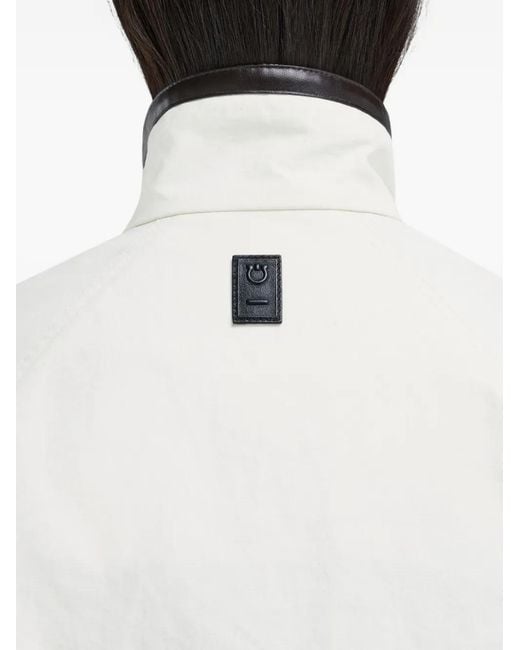 Ferragamo White Button-Fastening Jacket