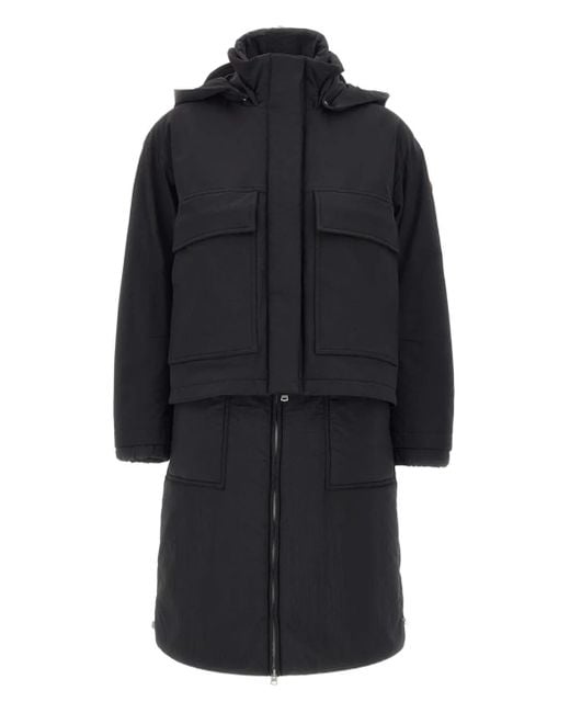 Dekker Blue Alena Bmat Removable-Hoodie Flap-Pocket Jacket