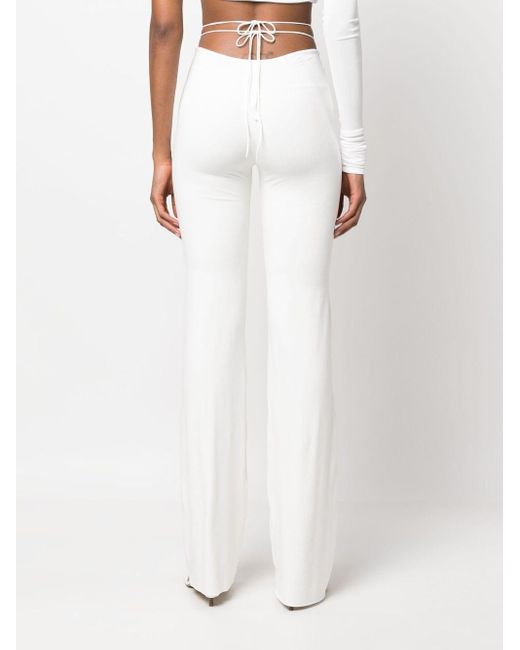 MANURI White Hanna Low-rise Trousers