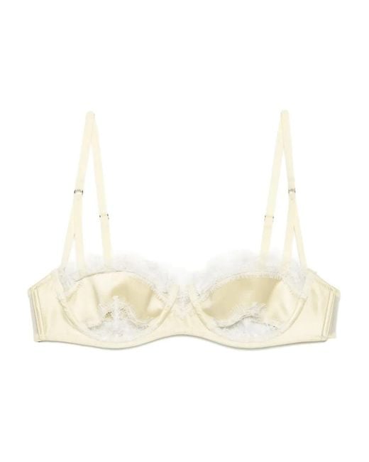 Kiki de Montparnasse Natural Lace Inset Balconette Bra