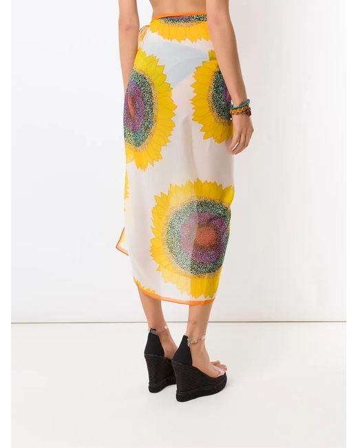 Amir Slama Yellow Printed Beach Skirt