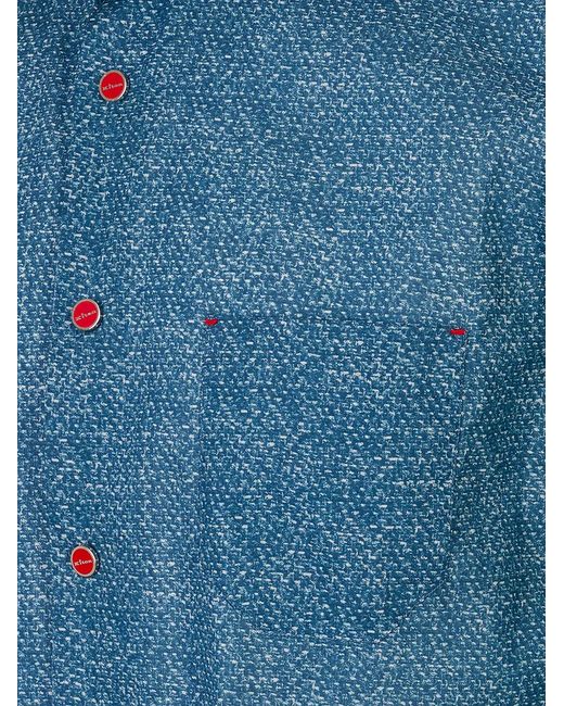 Kiton Blue Chemise À Imprimé Graphique for men