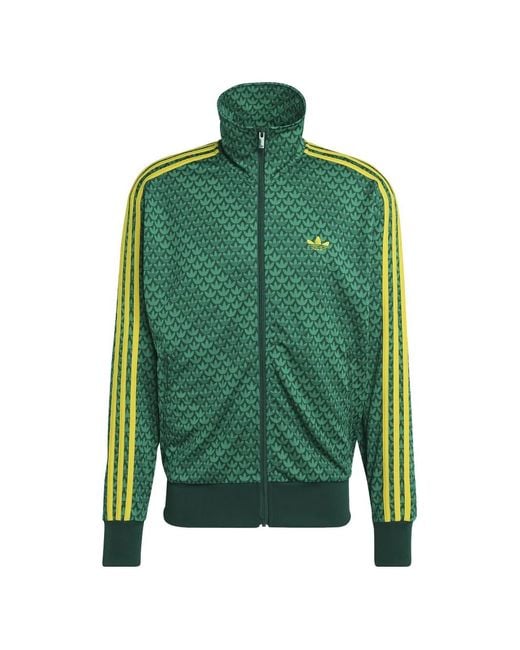 Adidas Green Sweat Zippé Firebird for men