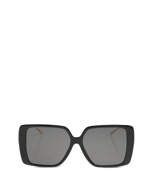 Tory Burch Gray Square-Frame Sunglasses