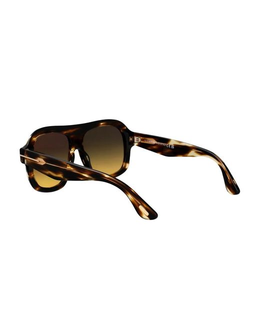 Tom Ford Brown Round-Frame Sunglasses