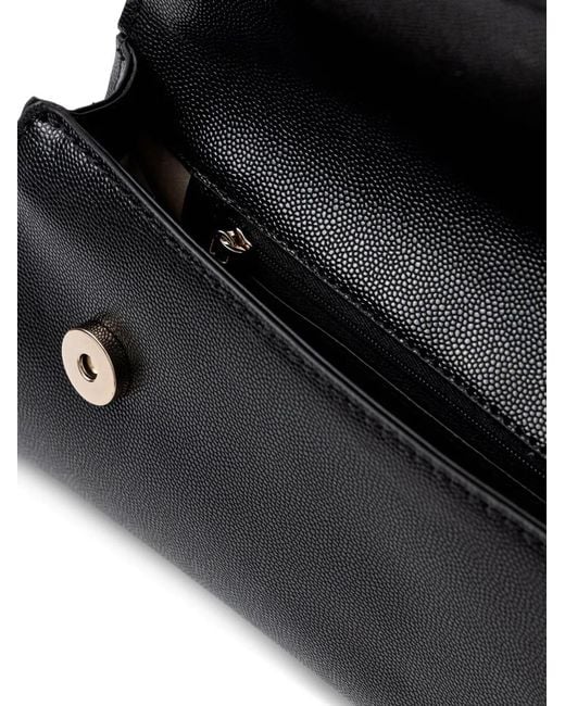 Guess Black Isabel Logo-Plaque Heart-Charm Shoulder Bag
