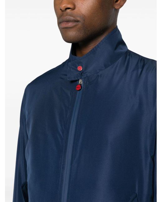 Kiton Blue Lightweight Jacket With Zip for men