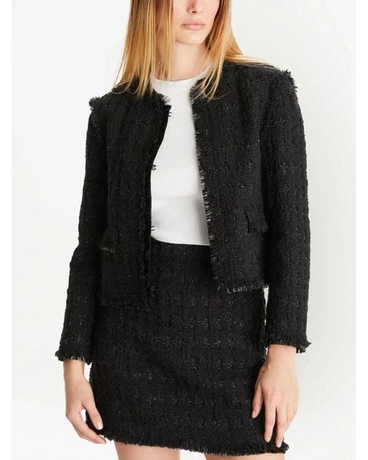 Tory Burch Black Tinsel Tweed Jacket