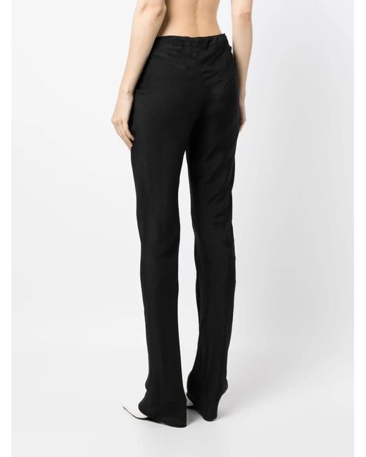 Low Classic Black Straight-Leg Trousers