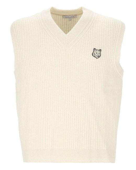 Chaleco De Canalé Maison Kitsuné de hombre de color Natural