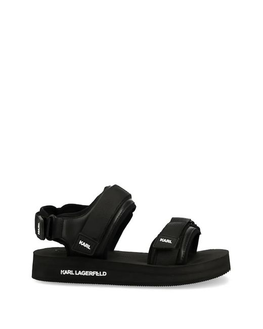 Karl Lagerfeld Black Atlantik Strap Platform Sandals for men