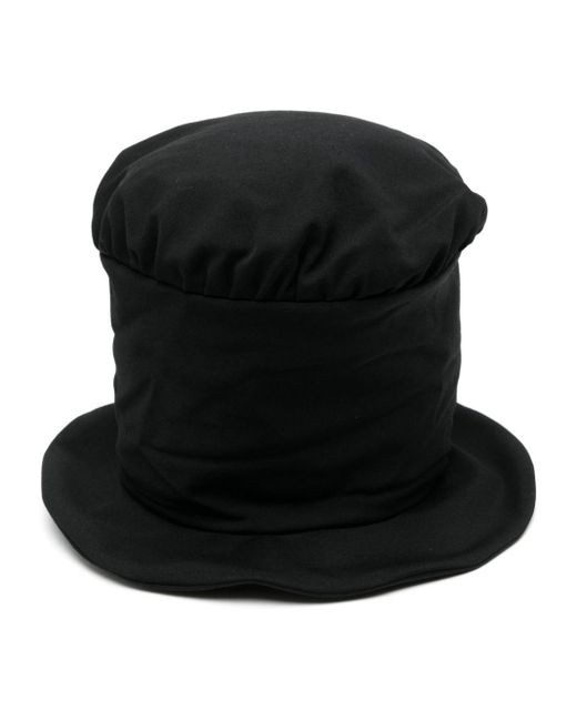 Yohji Yamamoto Black Wool Trilby Hat for men