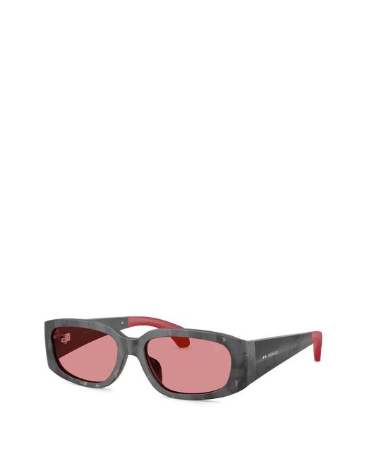 Moncler Pink Lumin Rectangle-Frame Sunglasses
