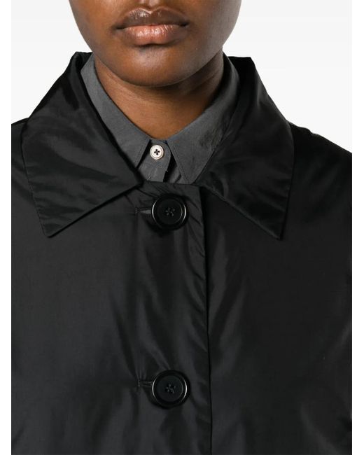 Aspesi Black Padded Parka Coat