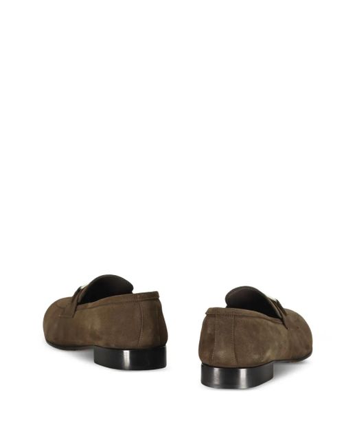 Bruno Magli Brown Leather Loafers for men