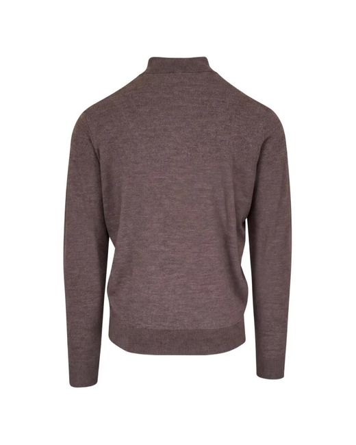 Peter Millar Brown Quarter-Zip Sweater for men