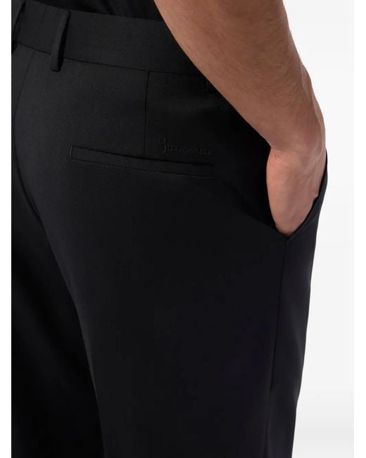 Billionaire Black Loose Fit Trousers for men