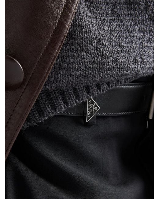 Prada Black Mohair Wool Pants