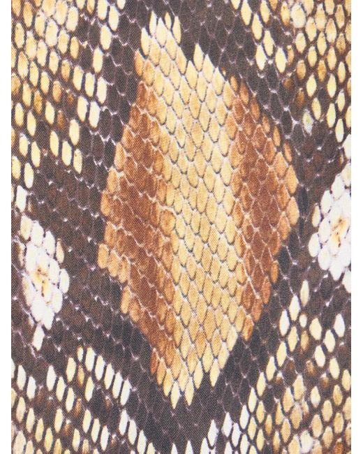 Roberto Cavalli Natural Hose mit Schlangen-Print