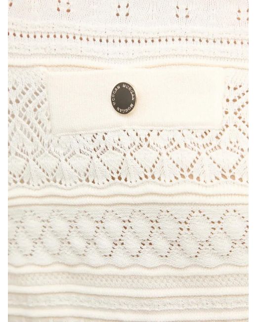 Morgan White Button-Up Cardigan