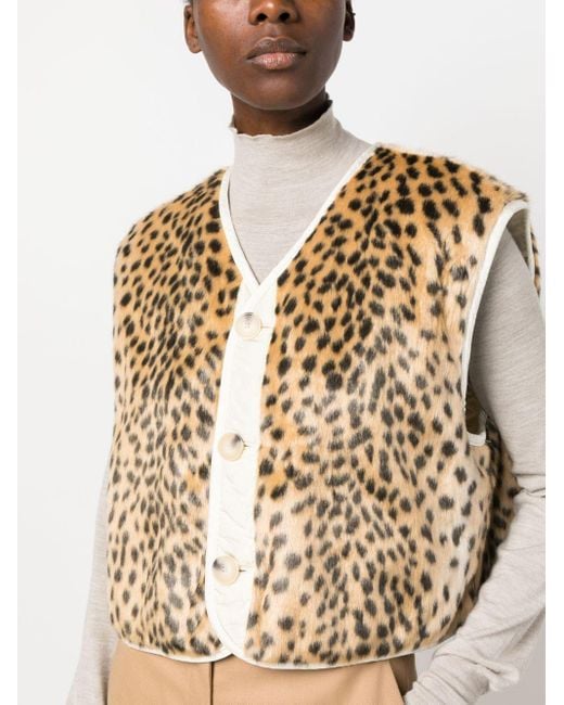 Veston réversible à imprimé léopard Forte Forte en coloris Natural