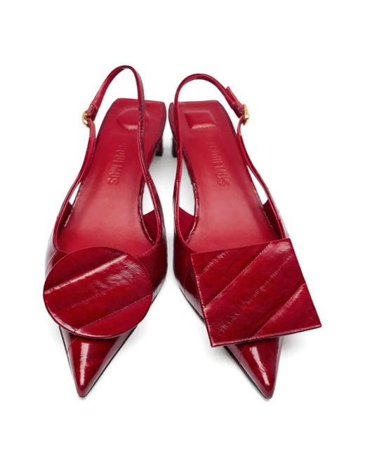Jacquemus La Casaコレクション レッド Les Slingbacks Duelo Basses ヒール Red
