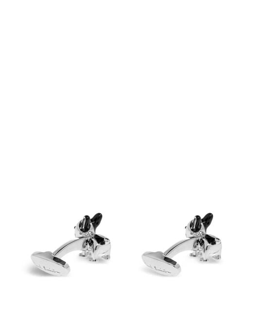 Paul Smith White Dog Cufflinks for men