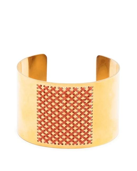 L'EIGHT STUDIO Orange Woven Cuff Bracelet