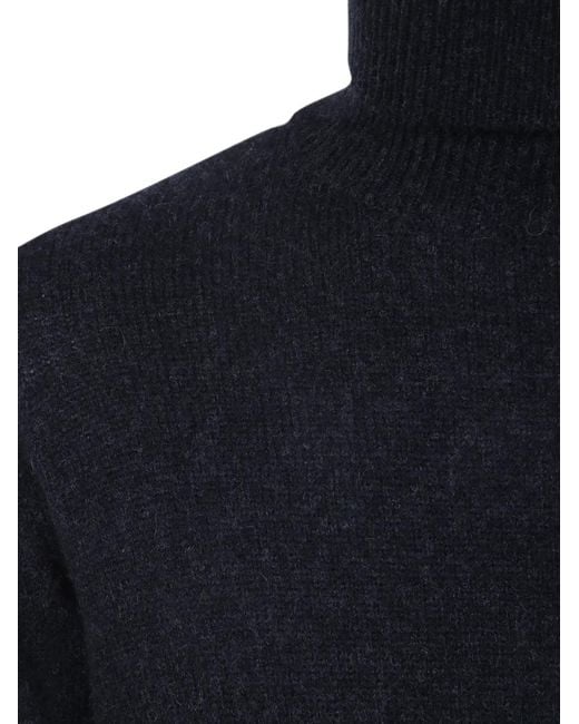 Nuur Blue Turtle-Neck Wool Sweater for men
