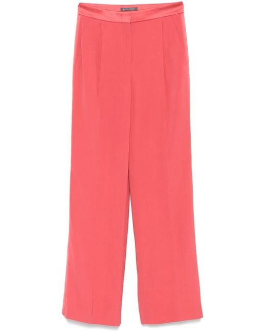 Alberta Ferretti Red Straight-Leg Trousers