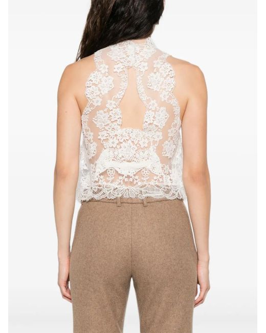 Top Smanicato di Ermanno Scervino in White