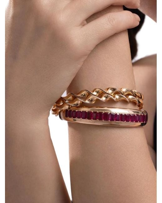 Cicada Jewelry Metallic Twist Enamel-Detail Bracelet
