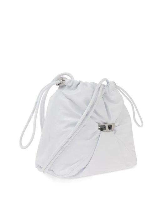 DIESEL White Scrunch-D Tote Bag