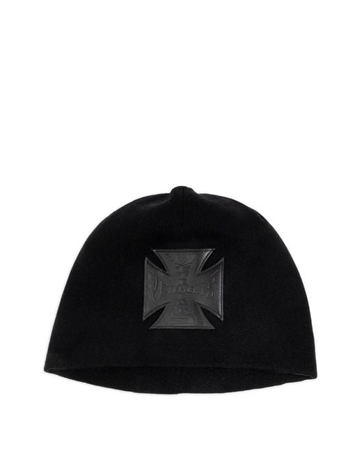Vetements Black Logo-Patch Beanie Hat