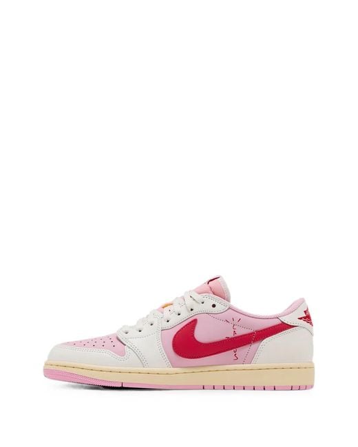 Nike Pink X Travis Scott Air 1 Low Og Lace-Up Sneakers for men