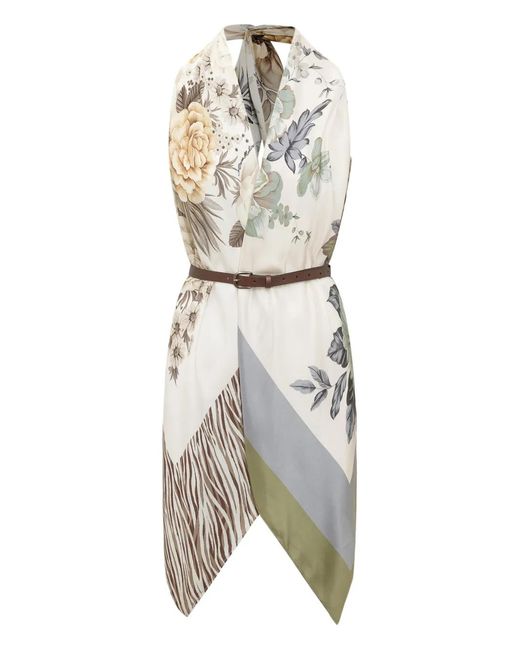 Anna Molinari White Floral-Pattern Top