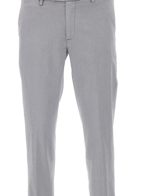 Re-hash Gray Cuffed Cotton-Blend Trousers for men