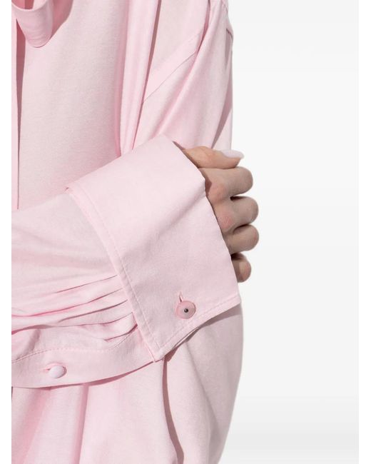 KENZO Pink Tie-Neck Shirt