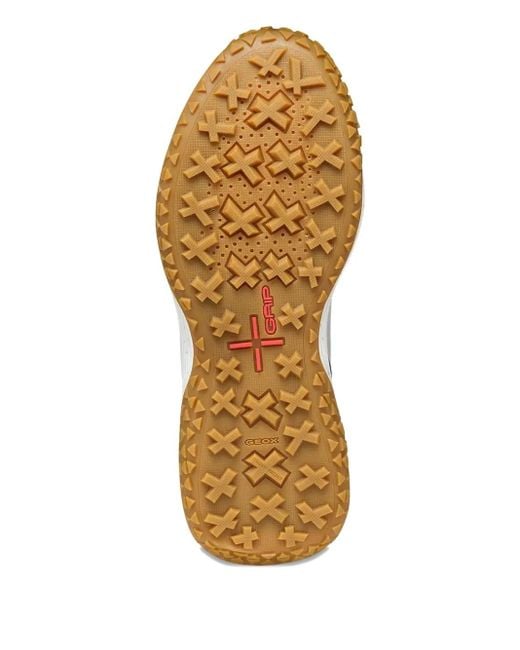 Geox White Oliviera + Grip Mesh-Panel Sneakers