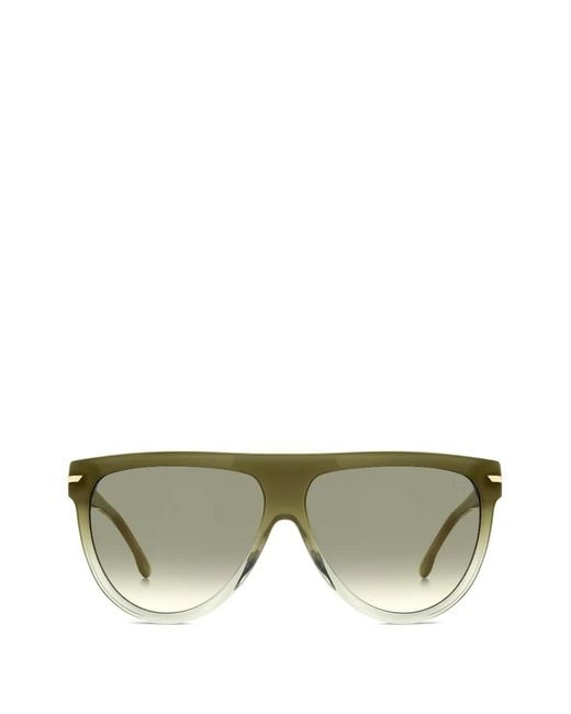 Victoria Beckham Green Pilot-Frame Sunglasses