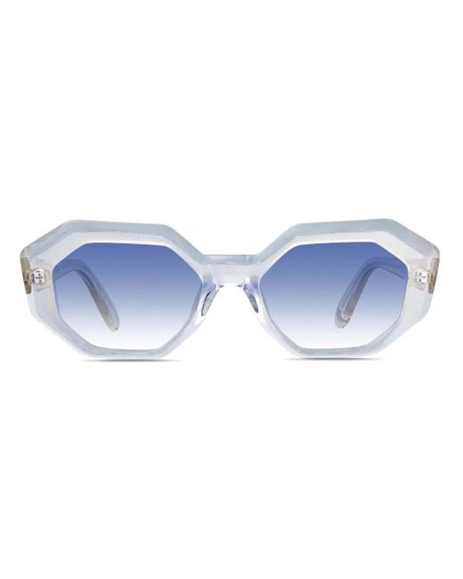 Garrett Leight Jacqueline ジオメトリックフレーム サングラス Blue