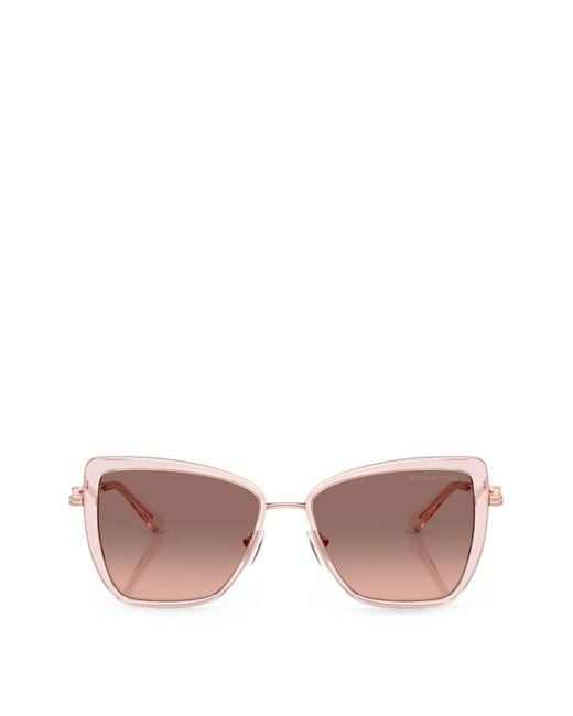 Michael Kors Pink Geometric-Frame Sunglasses