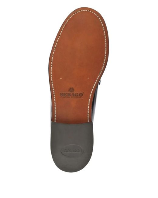 Sebago Black Tassel Leather Loafers for men